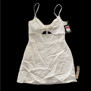 new with tags white linen reformation dress